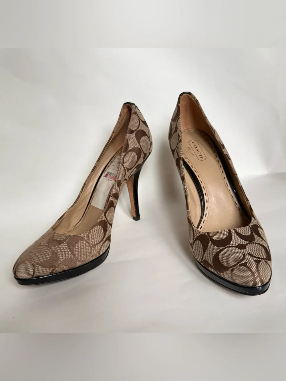 Coach Brown and Beige Pumps